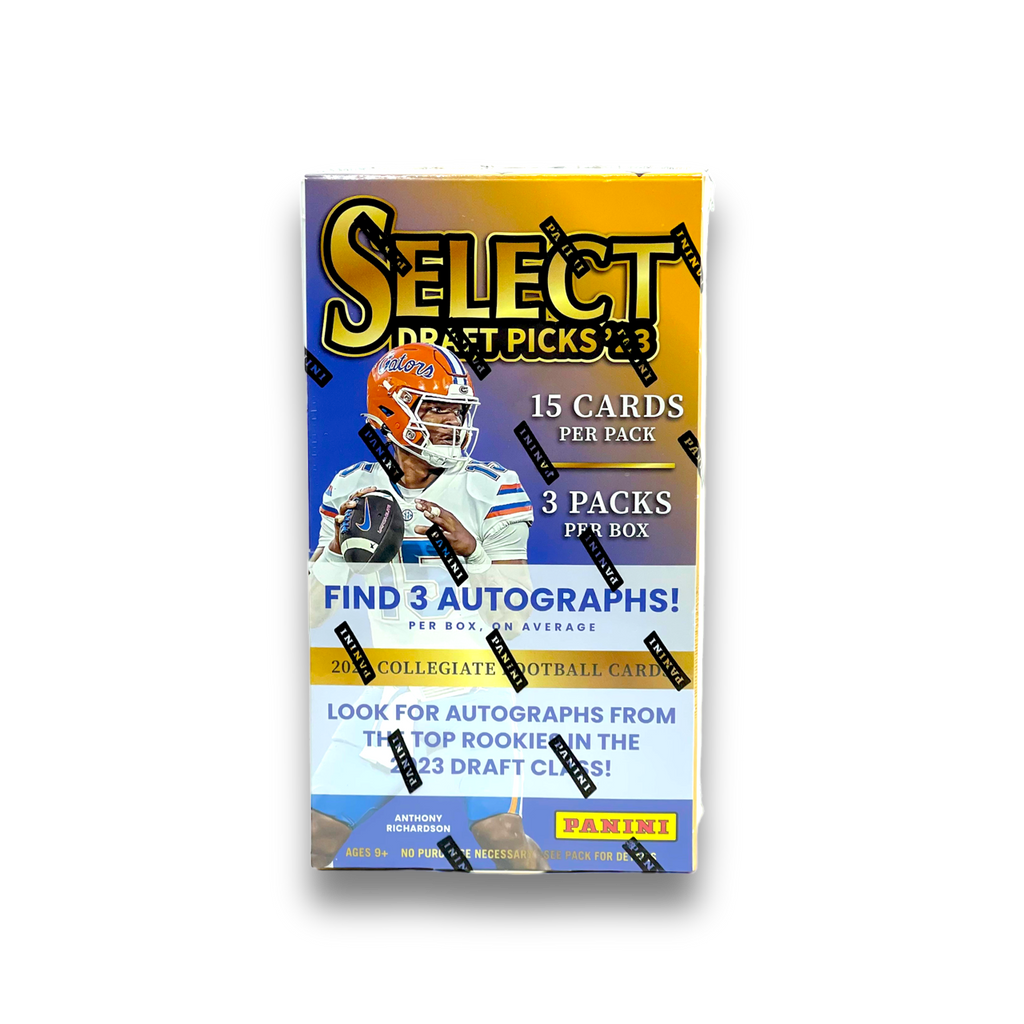 2022 Panini Select Draft Picks Collegiate Football Hobby (3 Packs/15 Cards:  3 Autos)