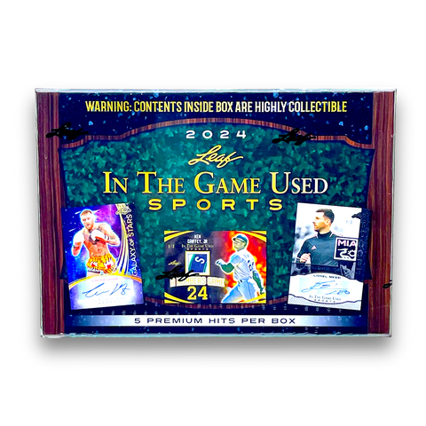 2024 Leaf In The Game Used Sports Hobby Box