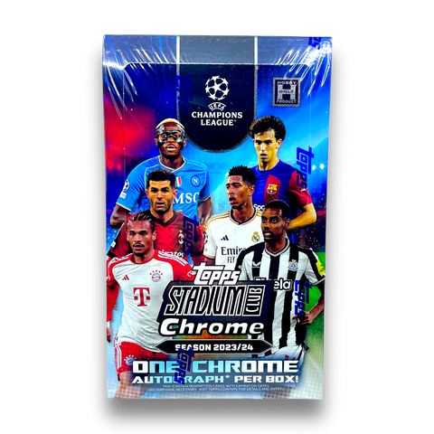 2023-24 Topps UEFA Club Competitions Stadium Club Chrome Soccer Hobby Box