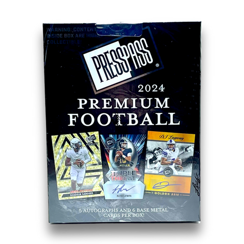 2024 Leaf Press Pass Premium Football Hobby Box Opened Live