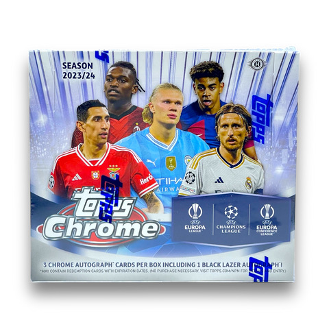 2023-24 Topps UEFA Club Competitions Chrome Soccer Jumbo Box Opened Live