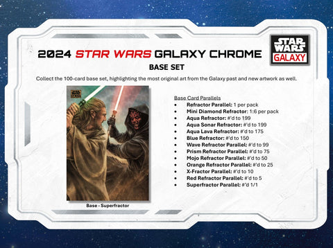 2024 Topps Star Wars Chrome Galaxy Hobby Box Opened Live