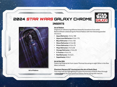 2024 Topps Star Wars Chrome Galaxy Hobby Box Opened Live