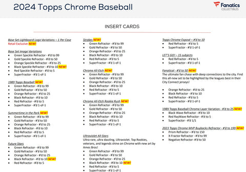 2024 Topps Chrome Baseball Blaster Box