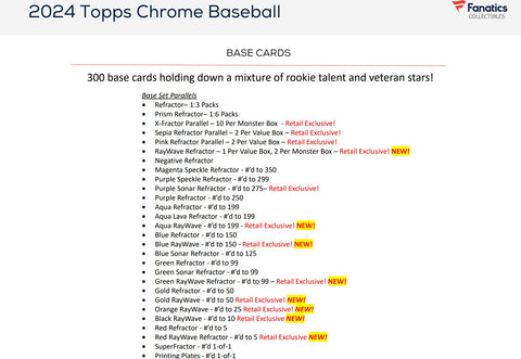 2024 Topps Chrome Baseball Blaster Box