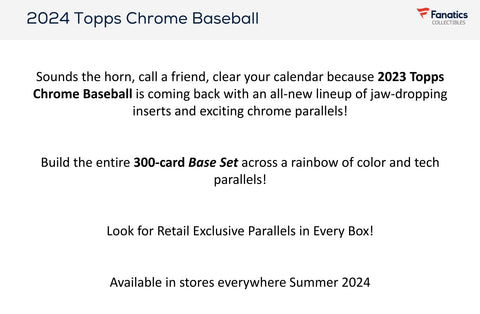 2024 Topps Chrome Baseball Blaster Box