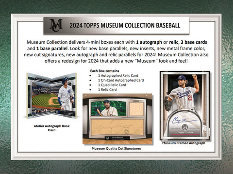 PRE-ORDER: 2024 Topps Museum Collection Baseball Hobby Box