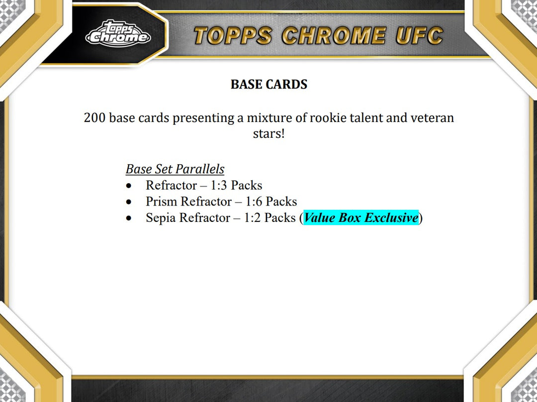 2024 Topps UFC Chrome Mega Box HOFBC