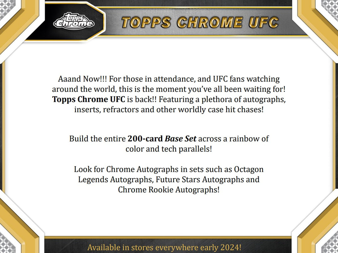 2024 Topps UFC Chrome Mega Box HOFBC