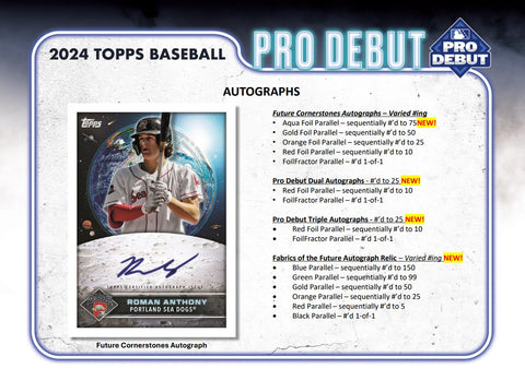 2024 Topps Pro Debut Baseball Hobby Box Opened Live