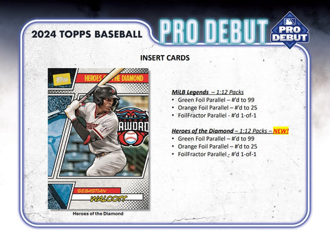 2024 Topps Pro Debut Baseball Hobby Box Opened Live