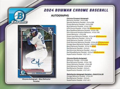 2024 Bowman Chrome Baseball HTA Choice Box Opened Live