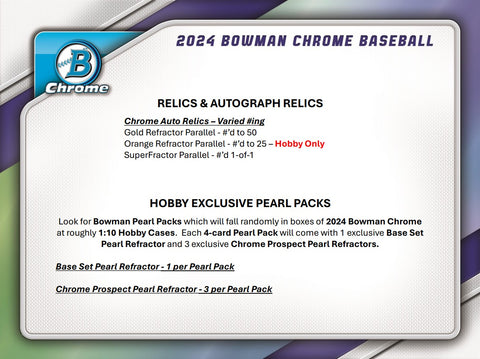 2024 Bowman Chrome Baseball Hobby Box Opened Live