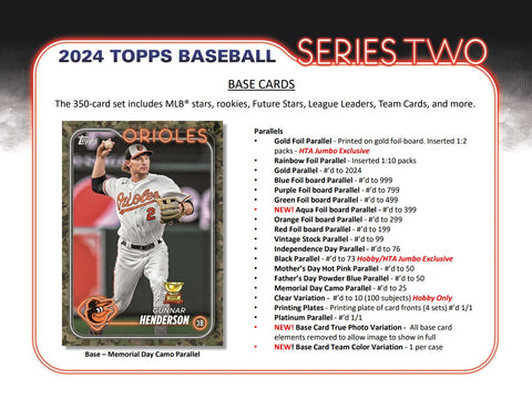 2024 Topps Series 2 Baseball Hobby Box Opened Live