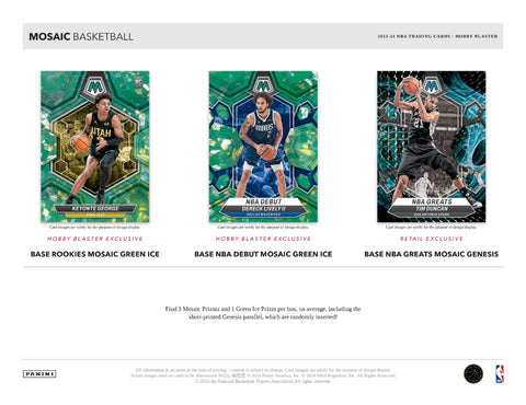 2023-24 Panini Mosaic Basketball Hobby Exclusive Blaster Box