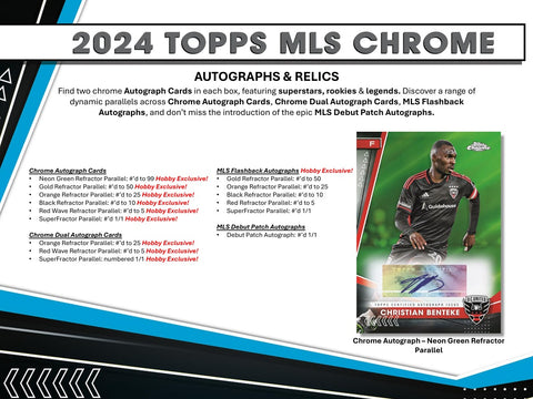 PRE-ORDER: 2024 Topps Chrome MLS Soccer Hobby Box