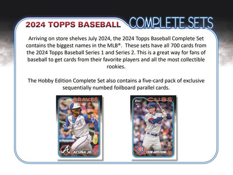 PRE-ORDER: 2024 Topps Complete Baseball Factory Set Hobby Box