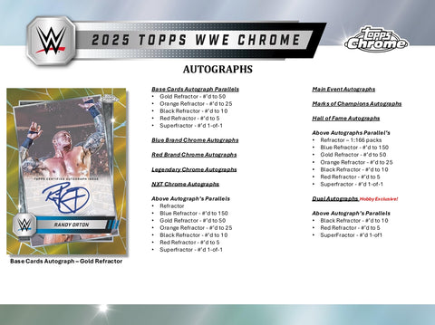 PRE-ORDER: 2025 Topps Chrome WWE Hobby Box