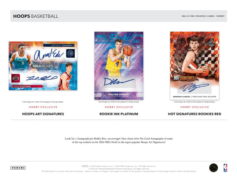 PRE-ORDER: 2024-25 Panini NBA Hoops Basketball Hobby Box