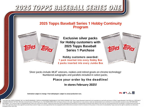 PRE-ORDER: 2025 Topps Series 1 Baseball Hobby 12-Box Case