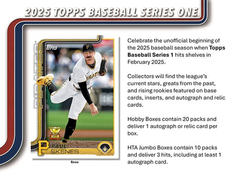 PRE-ORDER: 2025 Topps Series 1 Baseball Hobby Box