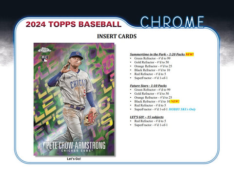 2024 Topps Chrome Baseball Hobby Box