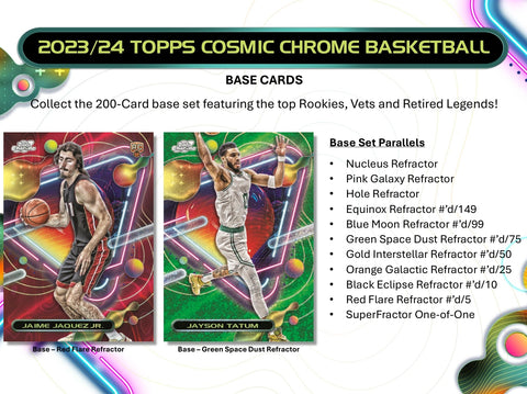 2023-24 Topps Cosmic Chrome Basketball Hobby Box Opened Live