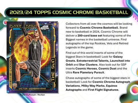 2023-24 Topps Cosmic Chrome Basketball Hobby Box Opened Live