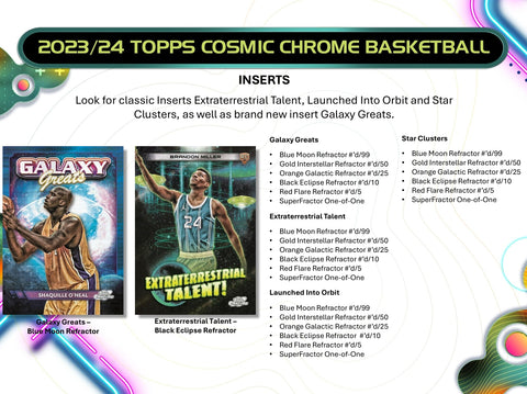 2023-24 Topps Cosmic Chrome Basketball Hobby Box Opened Live