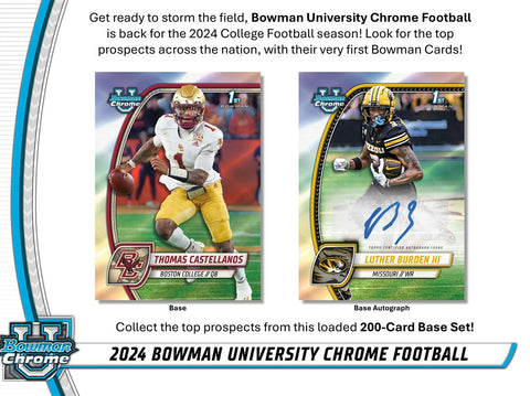 PRE-ORDER: 2024 Bowman University Chrome Football Hobby Box