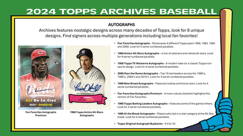 2024 Topps Archives Baseball Value Box