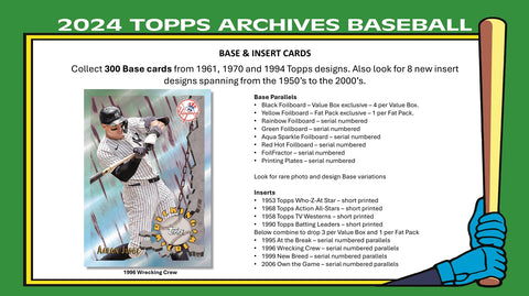 2024 Topps Archives Baseball Value Box