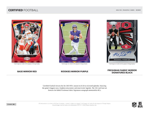 2024 Panini Certified Football Hobby Box Opened Live