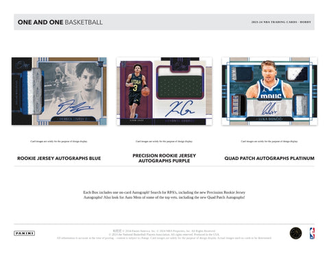 2023-24 Panini One & One Basketball Hobby Box