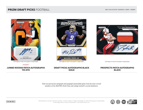 2024 Panini Prizm Collegiate Draft Football Hobby Box