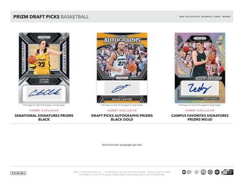 PRE-ORDER: 2024 Panini Prizm Collegiate Draft Picks Basketball Hobby Box