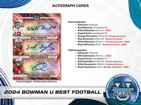 2024 Bowman's Best University Football Hobby Box Opened Live