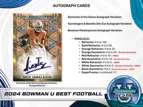 2024 Bowman's Best University Football Hobby Box Opened Live