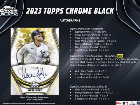 2023 Topps Chrome Black Baseball Hobby Box Opened Live