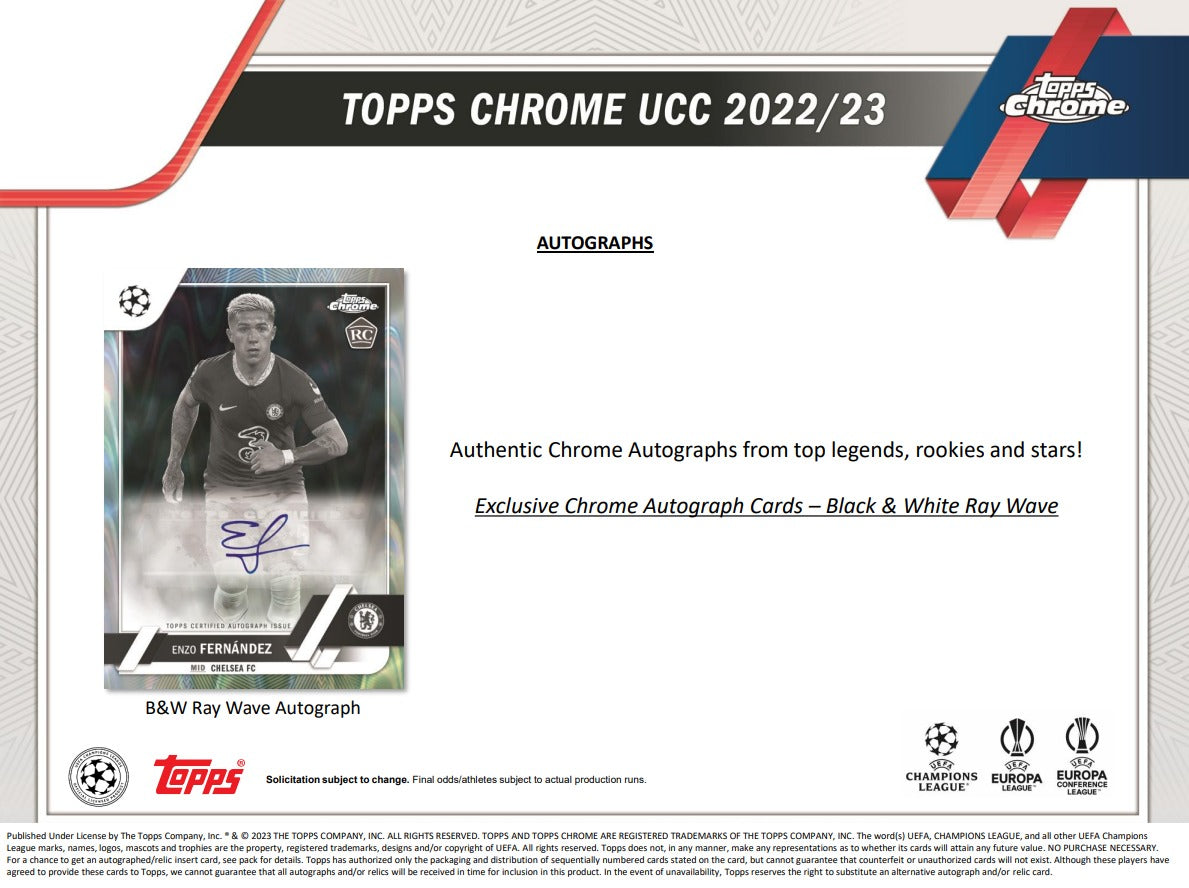 2022-23 Topps UEFA Club Competitions Chrome Soccer Lite Box – HOFBC