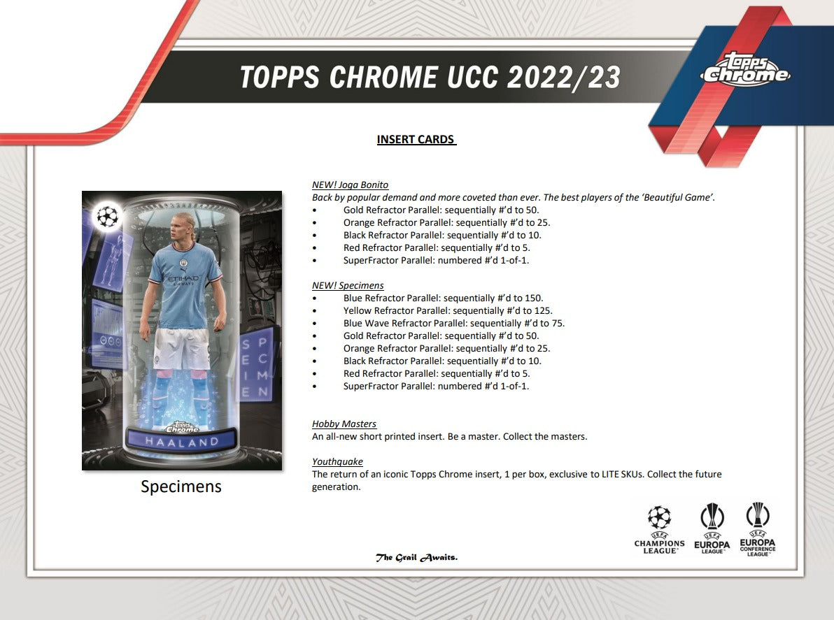 2022-23 Topps UEFA Club Competitions Chrome Soccer Lite Box – HOFBC