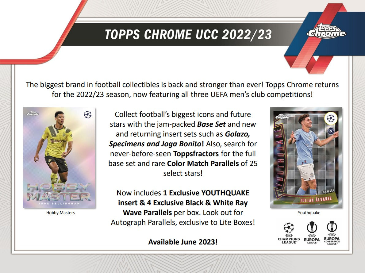 2022-23 Topps UEFA Club Competitions Chrome Soccer Lite Box – HOFBC