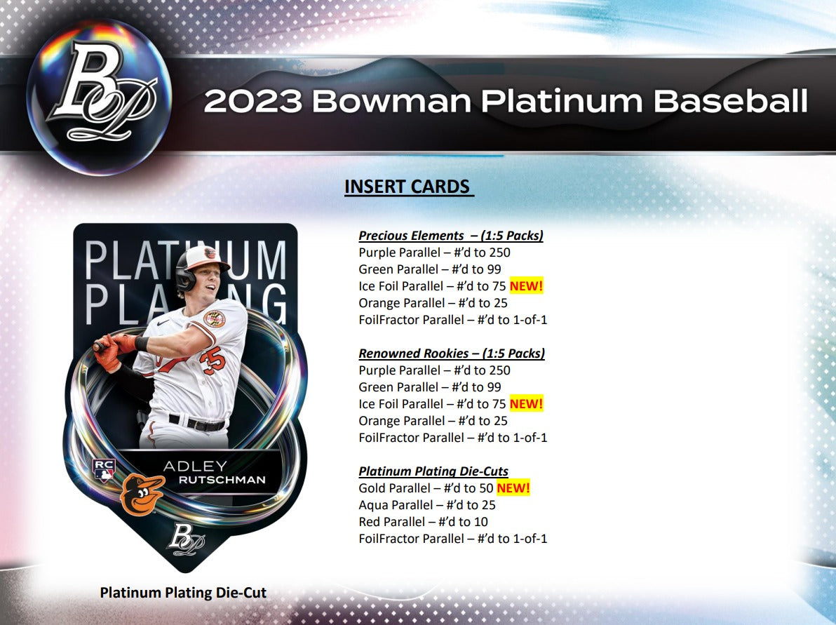 2023 Bowman Platinum Baseball Hobby Monster Box – HOFBC