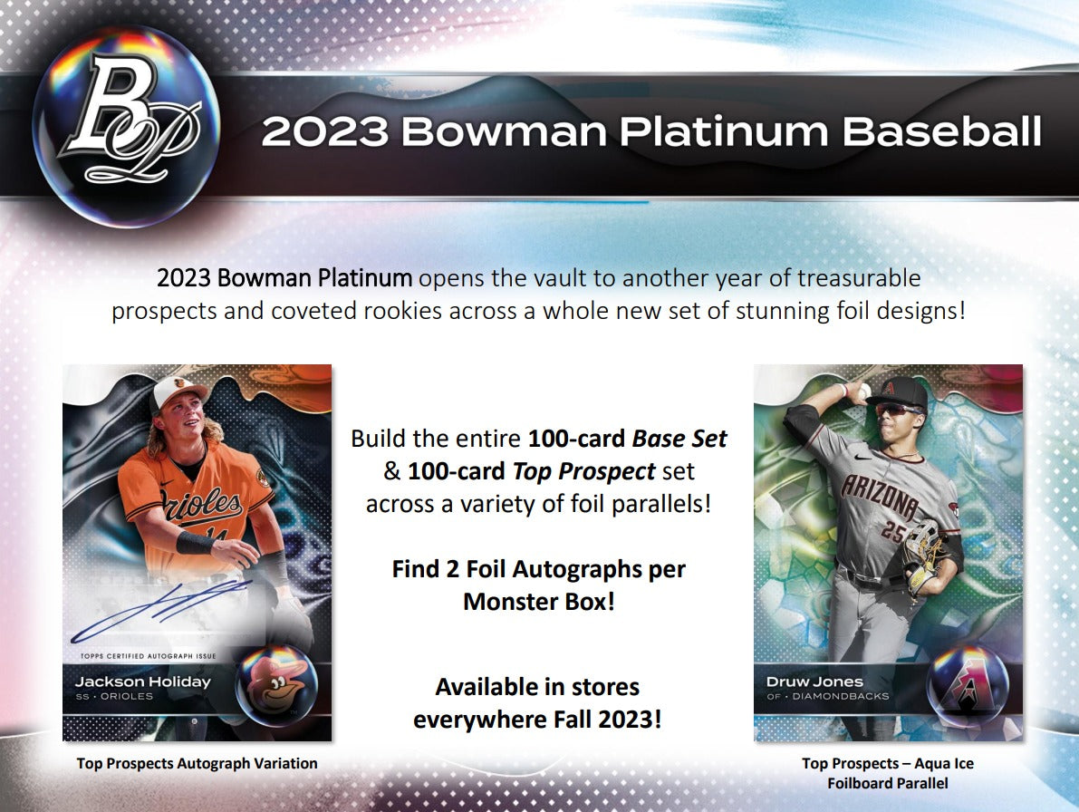 2023 Bowman Platinum Baseball Hobby Monster Box – HOFBC