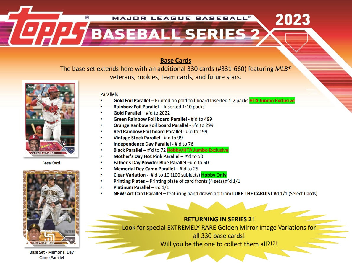 2023 Topps Series 1 Baseball Jumbo Box