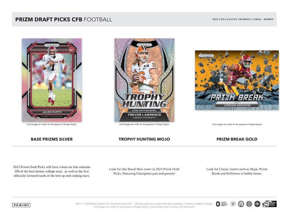 2023 Panini Prizm Draft Picks Football (Blaster Box)