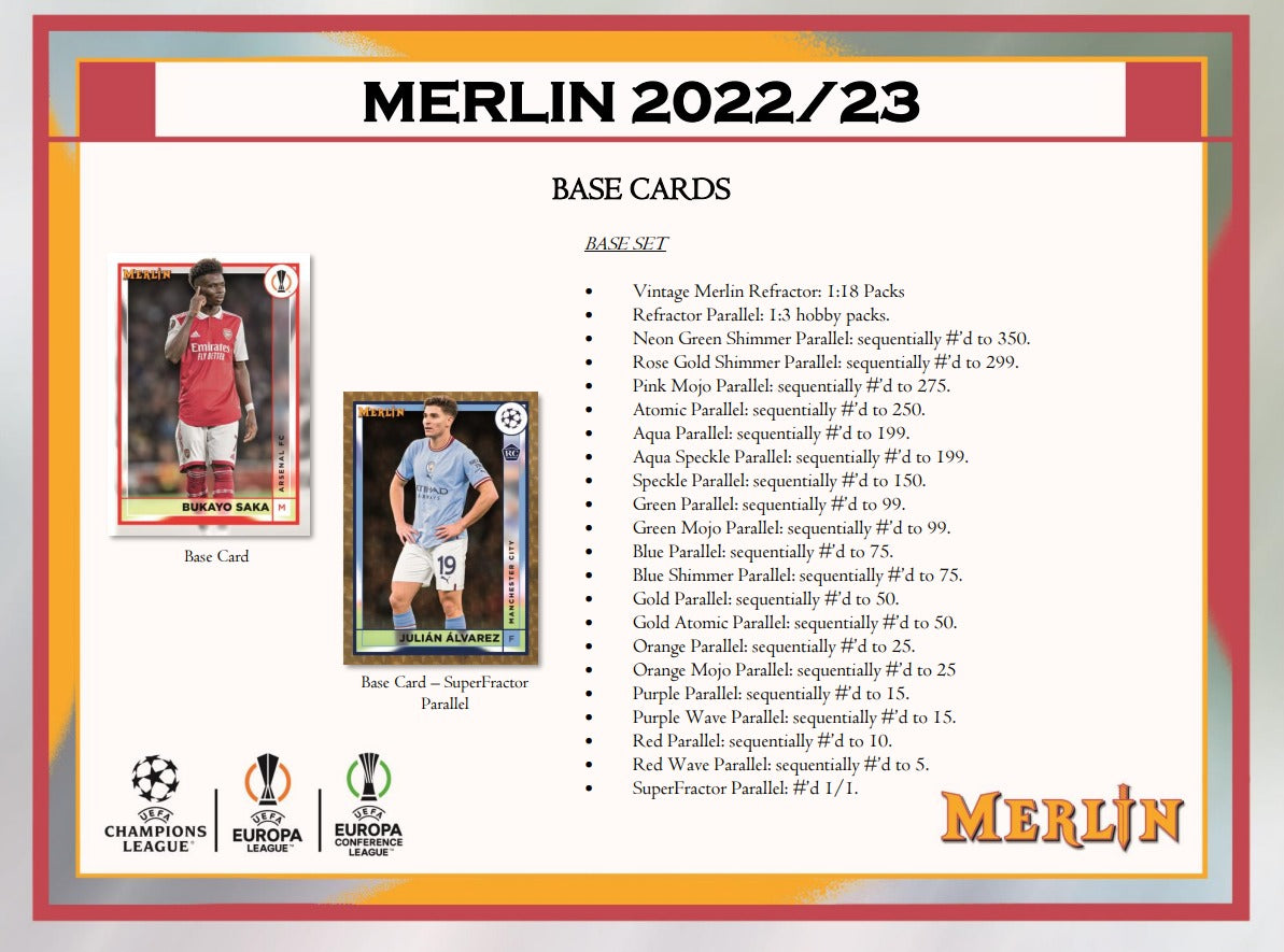 2022-23 Topps UEFA Club Competitions Merlin Chrome Soccer Hobby