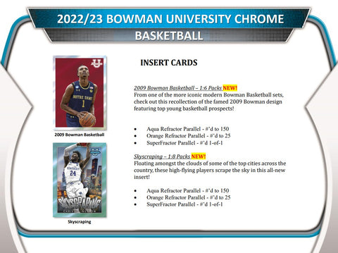 2022-23 Bowman University Chrome Basketball Blaster Box