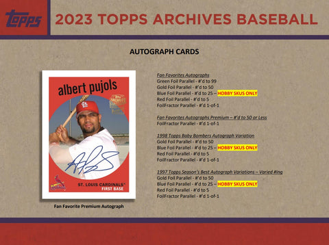 2023 Topps Archives Baseball Hobby Box Opened Live