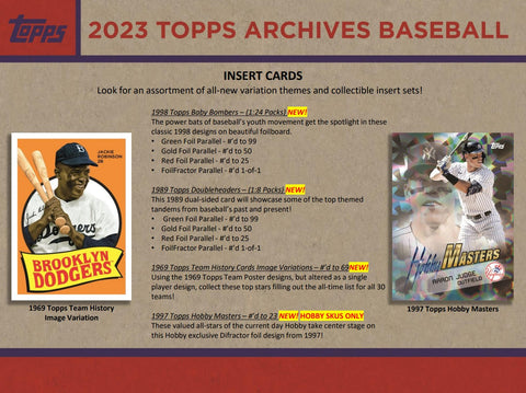 2023 Topps Archives Baseball Hobby Box Opened Live